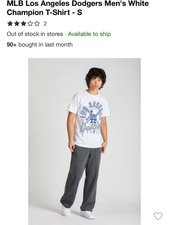 Champion Other - Champion White Los Angeles Dodgers Graphic Tee with Blue Logo